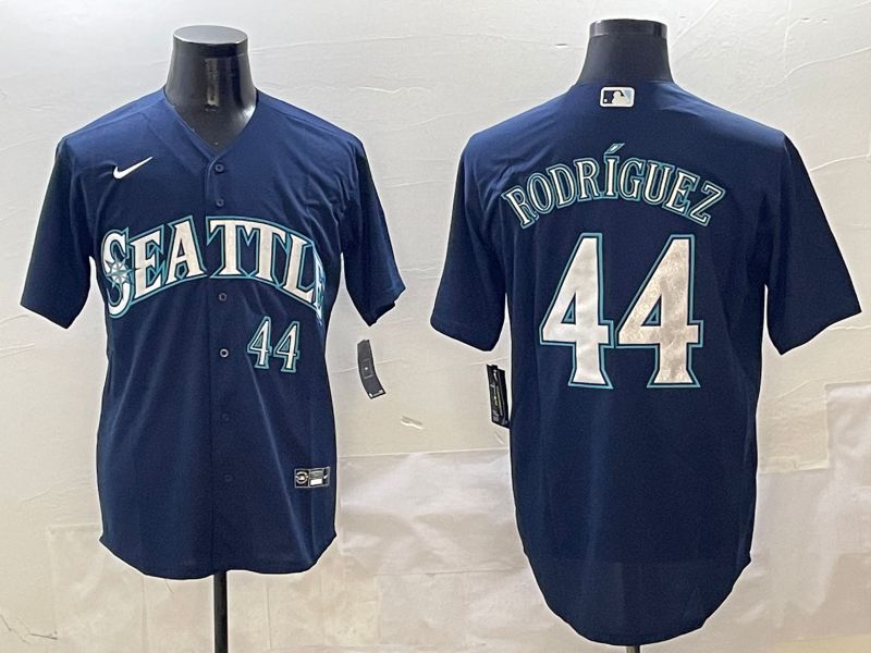 Men Seattle Mariners #44 Rodriguez Drak Blue Game 2025 Nike MLB Jersey style 1->seattle mariners->MLB Jersey